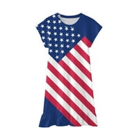 Djevojke dječje djevojke Patriotske patriotske neovisnosti haljina američke zastave Outfit pruge suknja