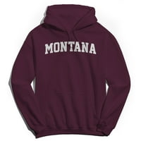 Montana grafički crni muški pamučni pulover hoodie