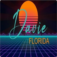 Davie Florida Frižider Magnet Retro Neon Design