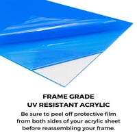 Frame White Wash Frame - Kompletni moderni foto okvir uključuje UV akrilni štitnik