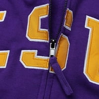 Ženski stadion Athletic Purple LSU tigrovi lukovid naziv punog zip hoodie