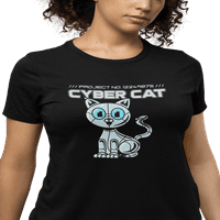 Kimaran Cartoonish Cyber ​​Cat Ilustracija Art Majica Unise kratki rukav Tee