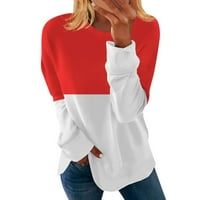 FVWitlyh Zip up dukserice Ženske ženske obrezirane duge rukave usjevne vrhove s kapuljačom crvenim malim