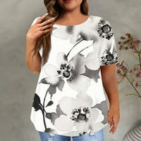 Gathrrgyp Womens vrhovi kratkih rukava za ljeto, ženske modne ležerne tiskarske košulje s kratkim rukavima