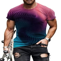 Niveer Men T majice Kratki rukav Ljetni vrhovi Crew Crt Majica Redovna bluza 3D digitalni print Pulover