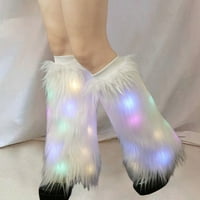 ANVAZISISI par FAU Fur noga toplije sa laganim ženskim fazama performanse visoke cijevi plišane čarape