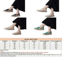 Tenmi ženske casual cipele patchwork hodanje cipela za klizanje platforme na vrhu platforme klizanje na loafer ženskim laganim elastičnim zelenim 6,5