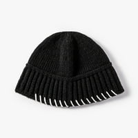 Loopsun šešir muške i ženske zimske za zaštitu tople glave pune boje Pleteni šešir sa šivanjem kontrastne
