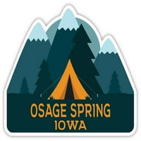 OSAGE Spring Iowa Suvenir Vinil naljepnica za naljepnicu Kamp TENT dizajn