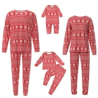 Porodična podudaranja pidžamas božićne jammies snježne trake za odmor za spavanje za spavanje s dugim