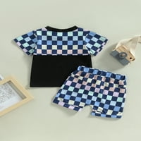 Luethbiez Baby Boys Ljetni odjevni poklopac Print Majica kratkih rukava sa džepom za prsluke i elastičnim
