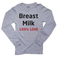 Mlijeko dojke = ljubav - dojenjena majica s dugim rukavima s dugim rukavima