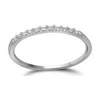 10kt bijelo zlato Žene okrugli dijamantski vjenčani prsten CTTW