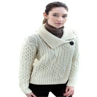 Ženski vuneni džemper, napravljeni u Irskoj, tradicionalnom stilu, prirodno, srednje