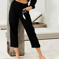 Ženske hlače elastične struke sa džepom ljetne modne hlače za dame labave hlače, casual udobne duge