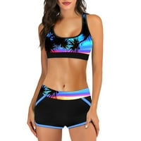 Forestyashe Print Women kupaći kostimi plićavi digitalni odjeća za plažu od kaika Bikini High Split