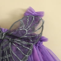 Ljetne djevojke Halloween Tulle haljina s leptirom zakrpane bez rukava bez rukava bez rukava