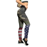 Rovga Women Patriotska SAD Američka zastava Custom Caring Skinny Hlače za jogu trčeći pilates Ženske