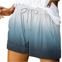Ženske atletske kratke hlače ženske tiskane casual labave džepove Povratne kratke hlače kratke hlače