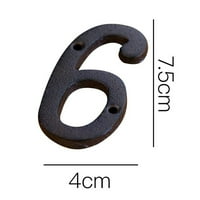 Pgeraug digitalni ukras ukrasi od kovanog gvožđa Kreativni DIY kućni broj bacač Iron Metal Brojevi visi