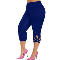 Zunfeo gamaše za žene - visoki struk Capris Solid Slim-noga joga fitness casual elastic plus veličine