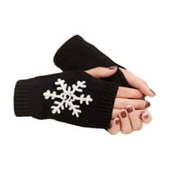 Maytalsoy Par pletene rukavice od pola prstiju Udobni izvrsni prsti pokriva ručni poklopac sa uzorkom