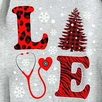 Božićni kreativni grafički džemper sa punim bojama okrugla vrat dugih rukava dugih rukava Top Muški