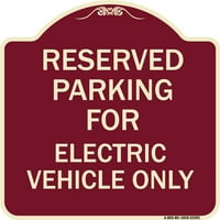 Znak serije dizajnera za prijavu - parking rezerviran samo za električno vozilo