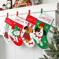 Božićna poklon kesa jednostavna za objesiti svijetle boje crtane ulov ukrasni slatki psi i mačke božićne