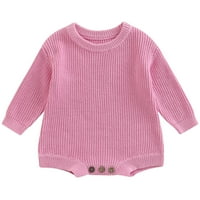 Newborn Baby Girl Dječak džemper pletene prevelike duksere pulover ROMPER ONESIE FALL Zimska odjeća