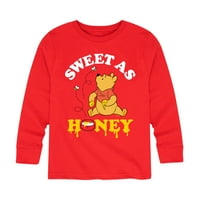 Winnie The Pooh - uživajući u medu - slatko kao med - grafička majica dugih rukava i mladih