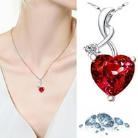 Luksuzno blistavo ogrlica za srce premlaćivanje poklona za Dan zaljubljenih kristalnog lanca