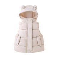 Toddler dječje jakne od pune boje zimsko toplo lagano medvjedi s kapuljačom manje podstavljenim vrhovima