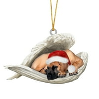 Novi spavanje Angel Dog Božićne zabave Privjesak Crtani božićni drvce Privjesak Božićni ukras Privjesak