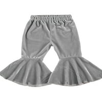 Binpure Kids Baby Girls BELVET BELL-dno Duge pantalone na lagane hlače za elastične strugove