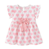 Djevojke toddlera Ljeto Ljubav Ispis Slatka haljina ružna haljina za princezu