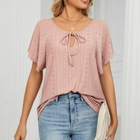 Bluze za mamu V-izrez otisnute labave košulje od košulje $ 3. Ružičasta 8