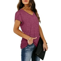 Majica yubnlvae za žene modni ljetni casual s majicom s kratkim rukavima s kratkim rukavima