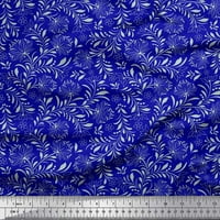 Soimoi crna mahovina Georgette tkanina umjetnički list i cvjetna ispis tkanina sa dvorištem