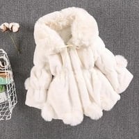 Gersome Toddler Baby Girls Plish kapuljač pončo Cape Slatka patent zatvarač up ogrtač fleece obložen