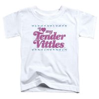 Trevco Tender Vittles-Love kratki rukav mali rukav Tee-bijeli - mali 2t