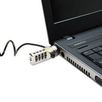 Kensington Wordlock Prijenosni kombinirani zaključavanje laptopa, 6ft čelični kabel, crni