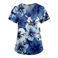 Ženski vrhovi grafički otisak v-izrez za bluza Radna odjeća Dame Modni kratki rukav Ljetni tunički vrhovi