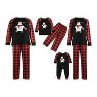 Porodica podudaranje Božićne pidžame set za odmor za praznične jamstva Bear tiskano za spavanje tad