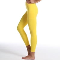 Ženske joge hlače udobne ležerne dukseve vježbati gamaše modne casual džepne tajice Sports devet point