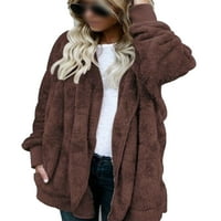 Rejlun Ženski kaput dugih rukava Cardigan Owear Ležerne prilike hladne kapute Topla zimska kafa 4xl