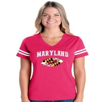 MMF - Ženska fudbalska fina majica, do veličine 3xl - Maryland Flag