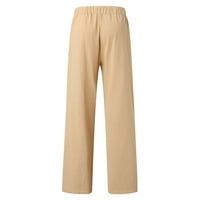Hupta pantalone za muškarce modni povremeni otisnuti džep za posteljinu čipke hlače velike veličine
