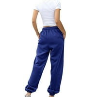 Njshnmn Women Gym Sport Jogger Harem pantalone Dukseve Ležerne prilike za suzreljene hlače sa džepovima,