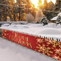 Finelylove božićni baner na otvorenom - 98,42x, božićna prednja trijem, baner božićnog dvorišta, božićno dvorište